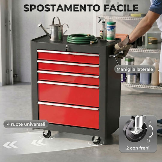 HomCom Metal Tool Chest