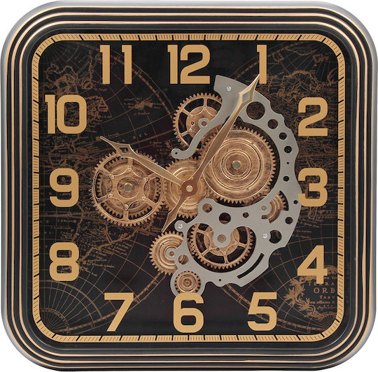 Keskor Keskor Wanduhr Kunststoff Schwarz 45x45cm