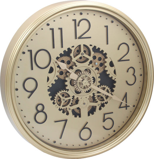 Keskor Keskor Wall Clock Plastic Gold 50x5.5cm