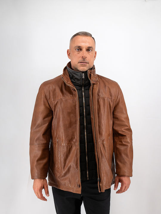 Leather Jacket Tabac Brown