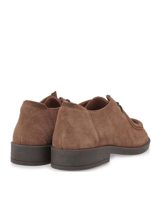 Leder Damen Mokassins in Tabac Braun Farbe
