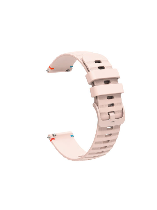 Garmin Vivoactive 5 Silicone Strap Embossed Wave Style 20mm Pink
