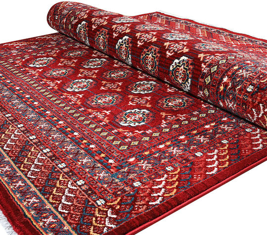 Polcarpet Kazak Oriental Σετ Χαλιά Κρεβατοκάμαρας Βαμβακερά Bordo 9999996329954 3τμχ