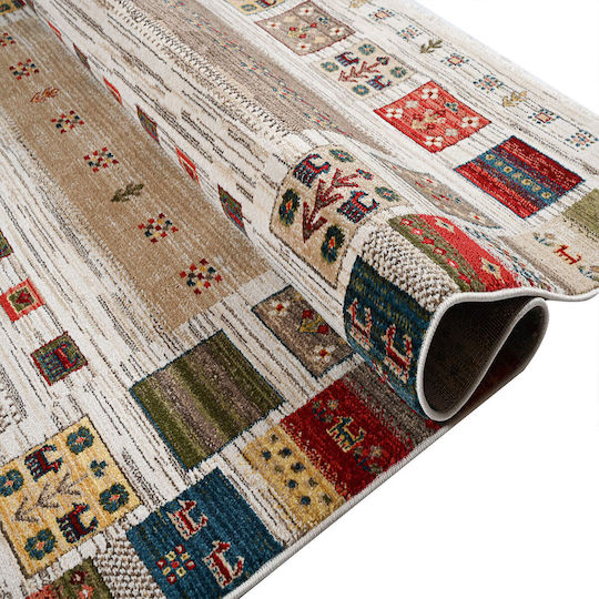 Polcarpet Kazak Oriental 580 Modern Bedroom Rug Sets Cotton Bone Beige 3 Pieces