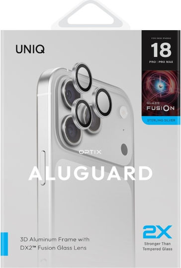 Uniq Optix Aluguard Dx2 Протектор за камера iPhone 18 Pro iPhone 18 Pro Max Сребрист Uniq-ip6.3p-6.9p 2026 Alensssil
