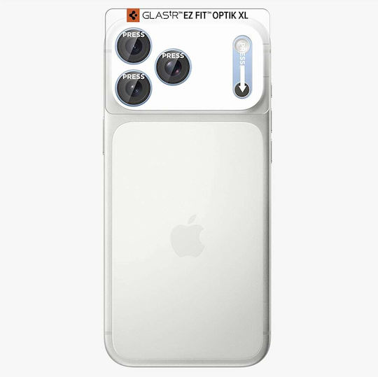 Thermally Adhesive Protective Film Rear Camera Spigen Glas.tR Ez Fit Optik Pro XL Apple iPhone 18 Pro Tempered Glass Blue AGL12037