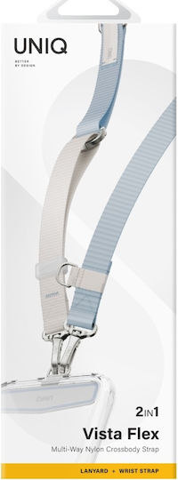 Каишка За Врата За Телефон Uniq Vista Flex 2-в-1 Синьо-Сива