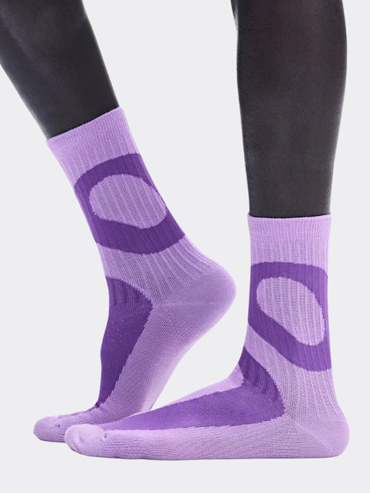 On On Mehrfarbige Socken Violett Und Gelb On On Mehrfarbige Socken Violett Und Gelb