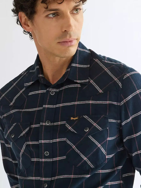 Long Sleeve Checked Shirt Sapphire Rose