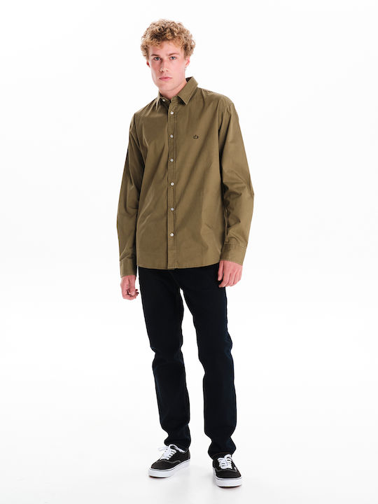 Long Sleeve Shirt in Regular Fit Beige