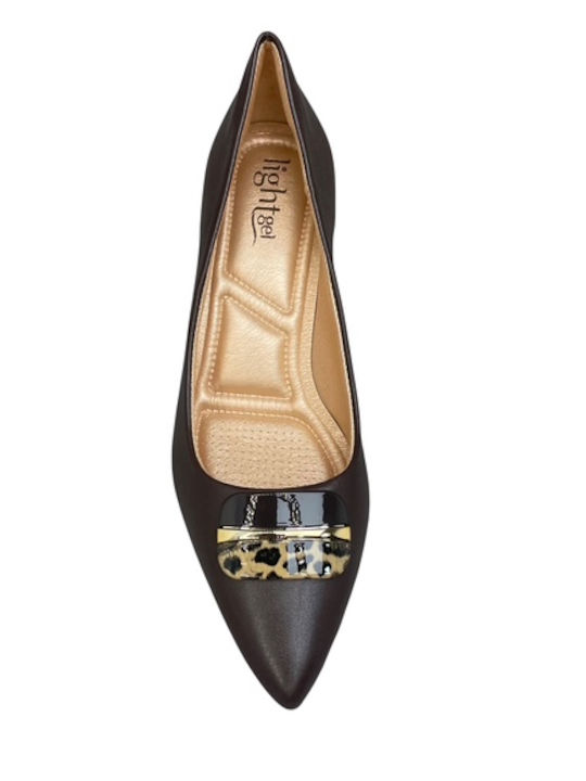 Pumps Mit Mittelhohem Braunen Absatz GY-08587-2-1