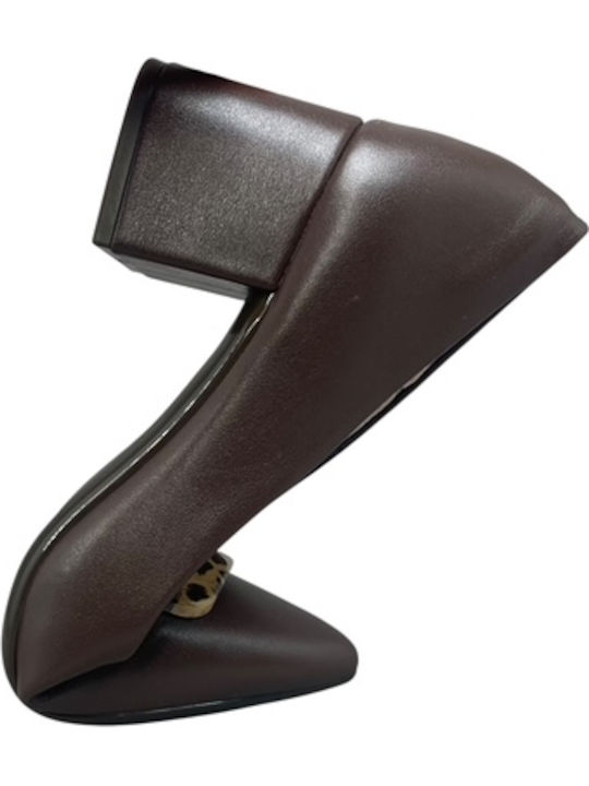 Pumps Mit Mittelhohem Braunen Absatz GY-08587-2-1