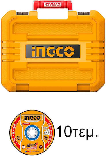 Ingco CAGLI4260182 Ъглошлайф 230mm На Батерия 2x4Ah