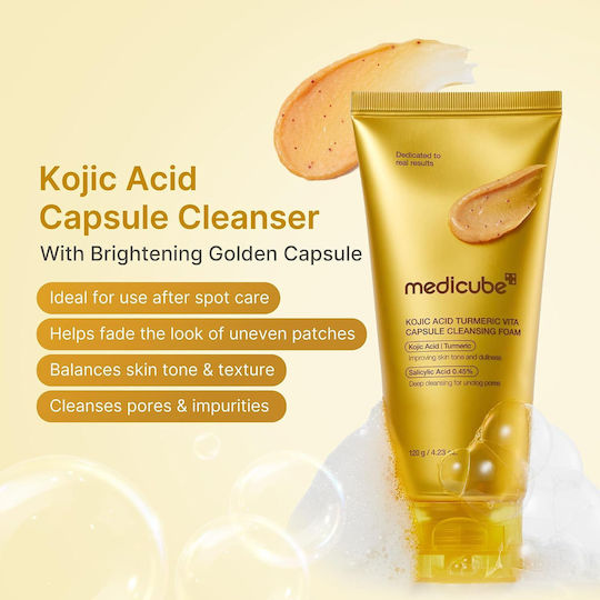 Medicube Kojic Acid Пяна за Почистване на Лице за Блясък 120gr