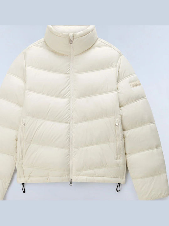 Дамско Puffer яке за зима Cream