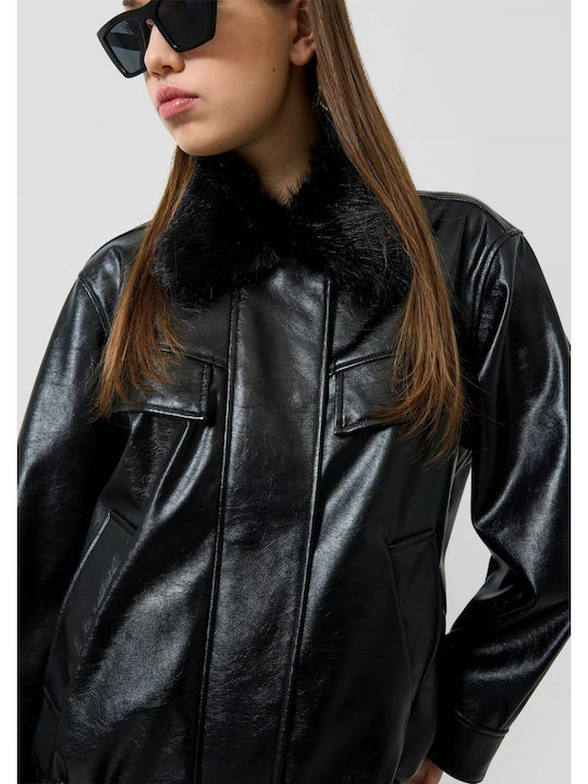 Damen Biker Jacke Braun
