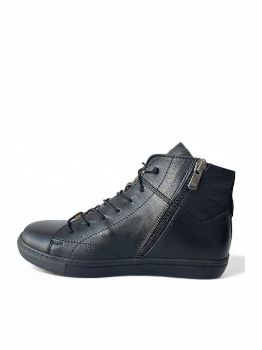 Leather Women's Ankle Boots Black