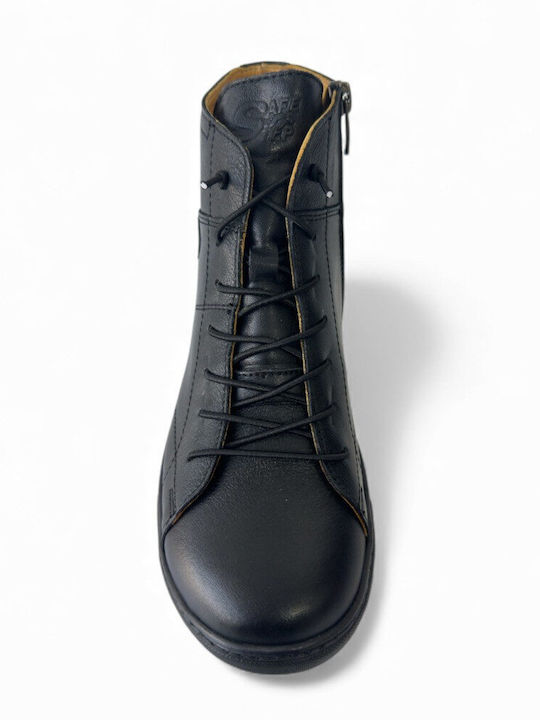 Leather Women's Ankle Boots Black
