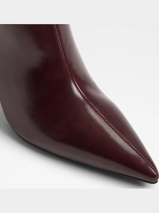 Damen Stiefeletten mit Absatz Burgundisch