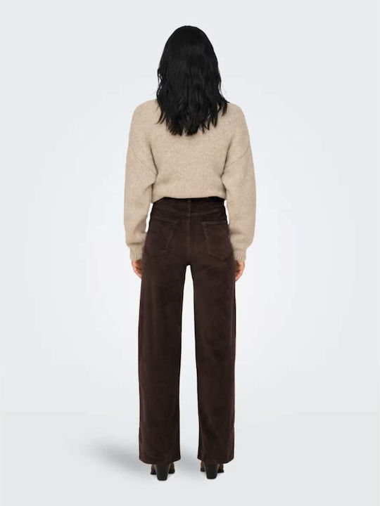 Women's Fabric Trousers Black Coffee