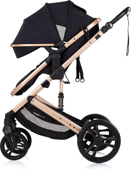 Chipolino Amore Регулируема Бебешка количка 2 в 1 Подходяща за Новородено Черна