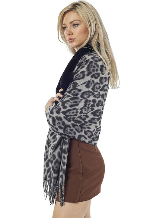 Damen Wollschal Schwarz