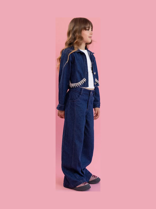 Kids Casual Jacket Short Blue