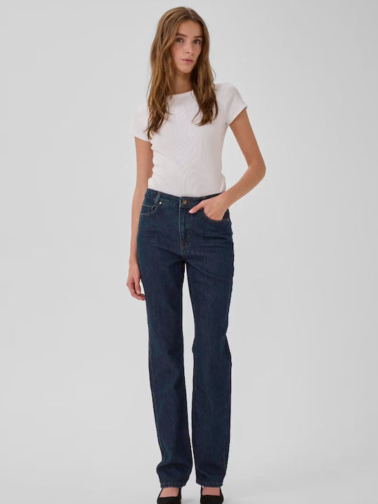 High Rise Women's Jean Pants Straight Leg
