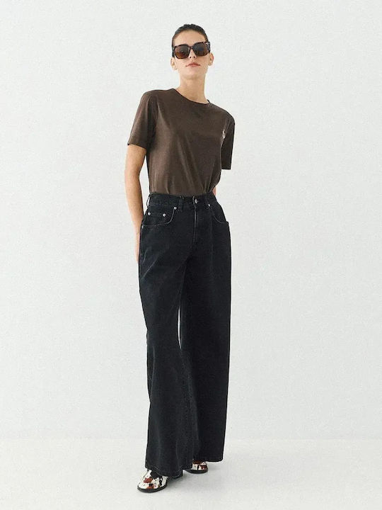 Damen Jeans Hosen Schwarz