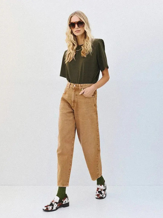 Hochgebirge Damen Jeans Hosen in Braun Passform Carrot