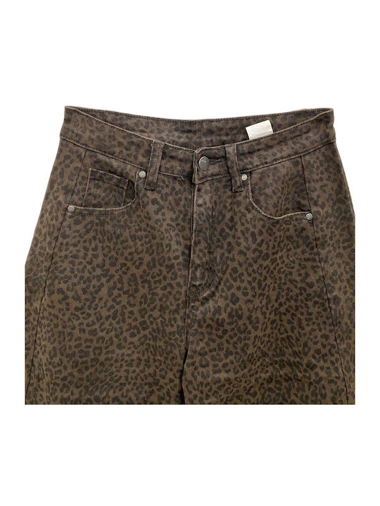 Women's Jean Pants in Balloon Leg Style Brown