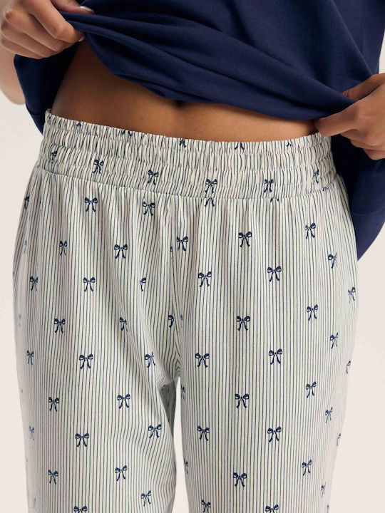 Henderson Henderson Sommer Damen Schlafanzug Set Marineblau