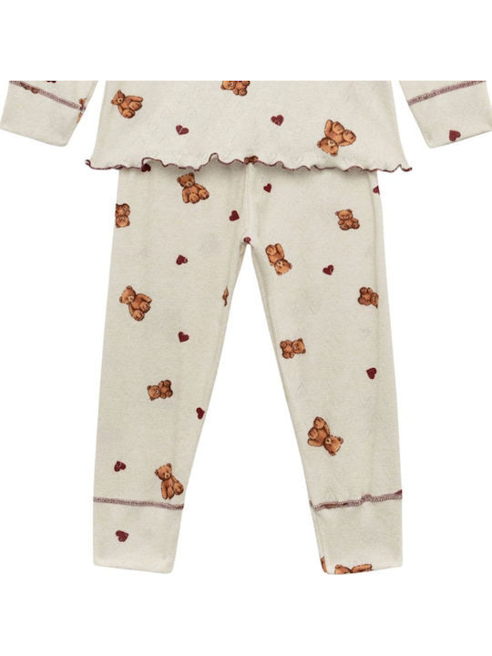 Minerva Kinder-Nachtwäsche Winter Ecru Bears Bears