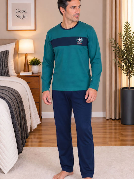 Rimoli Winter Men's Pyjamas Petrol Rimoli Winter Men's Pyjamas Petrol
