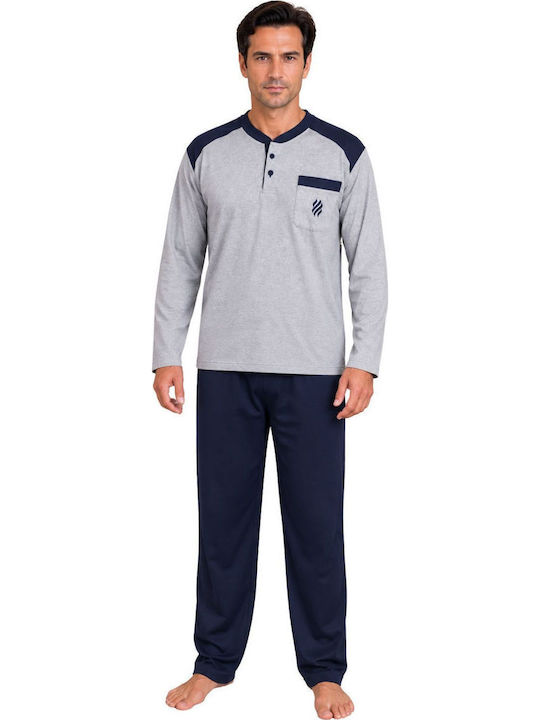 Rimoli Winter Men's Pyjamas Dark Blue