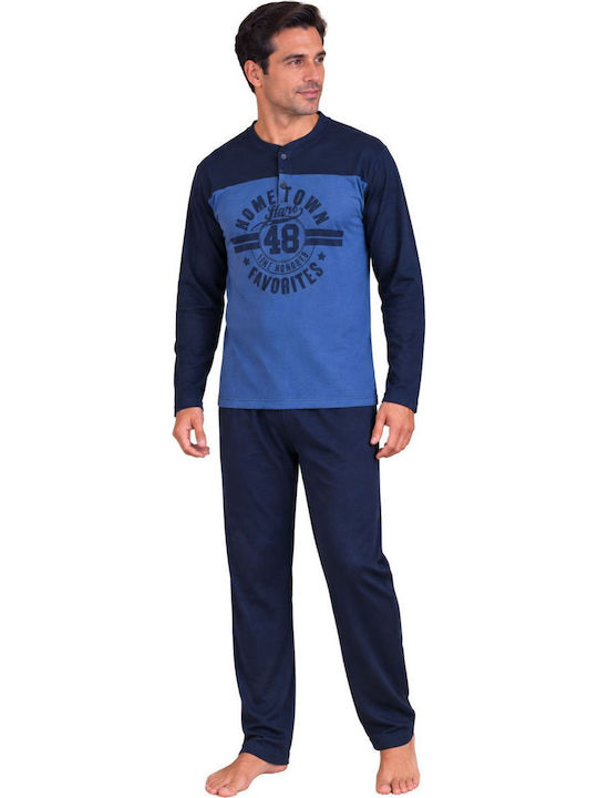 Rimoli Winter Men's Pyjamas Blue Navy