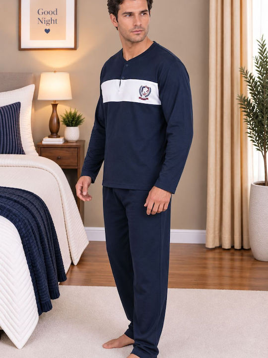 Rimoli Winter Men's Pyjamas Dark Blue