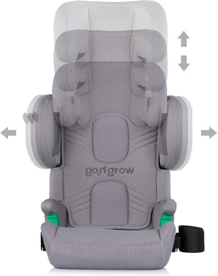 Chipolino Go N Grow Scaun de Mașină pentru Copii Booster i-Size cu Isofix Platinum