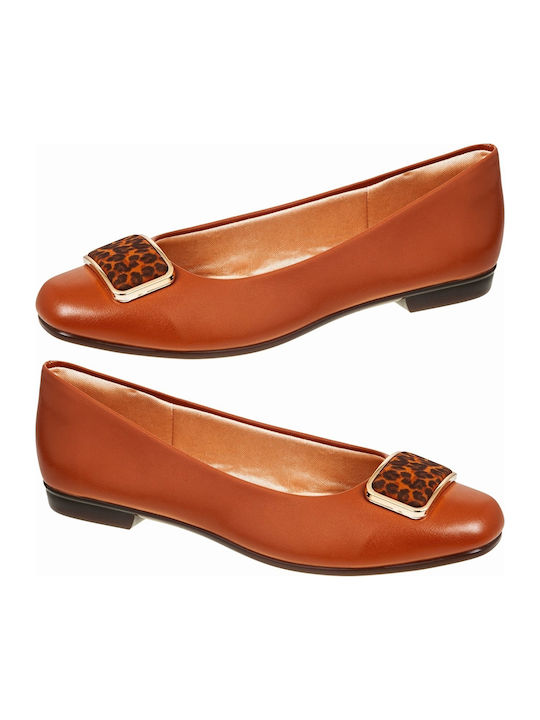 Damen Ballerinas Tabac Braun