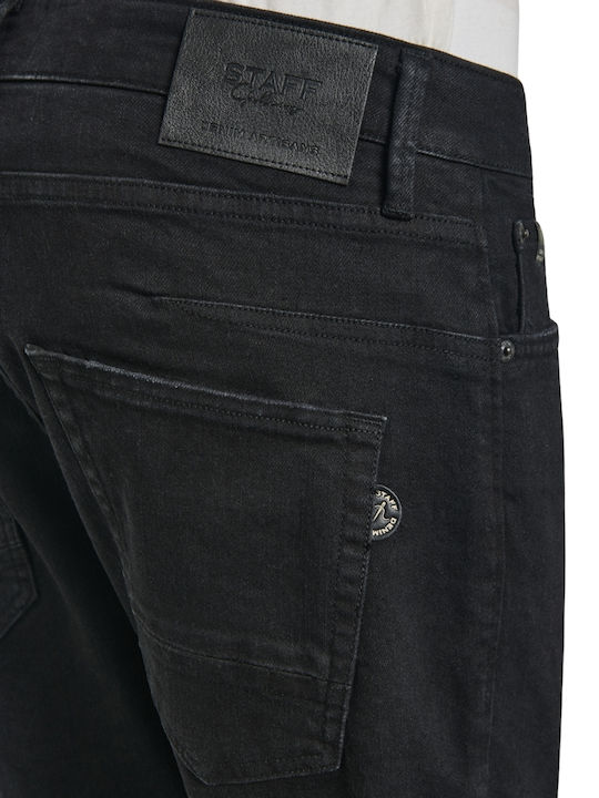Herren Jeanshosen Elastisches Slim Fit Herren Jeans Schwarz