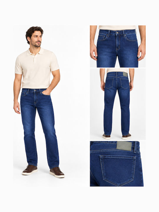 Men's Elastic Regular Fit Blue Jeans Pants