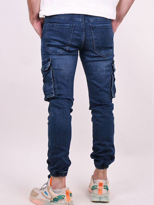 Herren Jeanshosen Cargo Blau