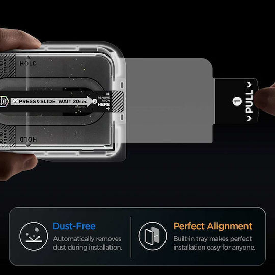 Tempered Glass iPhone Duo Spigen Glas.tr Ez Fit Pro HD Aluminacore Устойчиво Антидраскотно Стъкло За Защита На Външния Екран 2 Бройки Clear Agl12013
