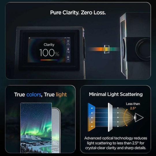 Tempered Glass iPhone Duo Spigen Glas.tr Ez Fit Pro HD Aluminacore Устойчиво Антидраскотно Стъкло За Защита На Външния Екран 2 Бройки Clear Agl12013