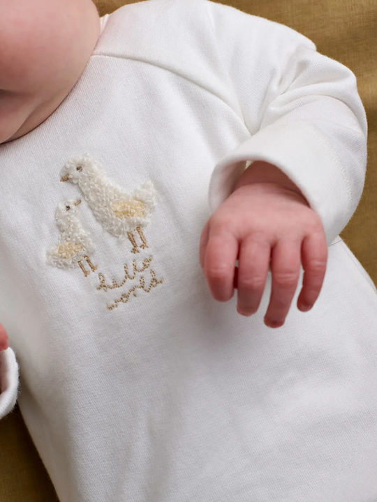 Mamas & Papas Bodysuit alb murdar