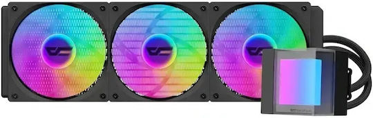 Darkflash Wasserkühlsysteme AIO CPU mit 3 Lüfterabmessung 120mm und ARGB Beleuchtung