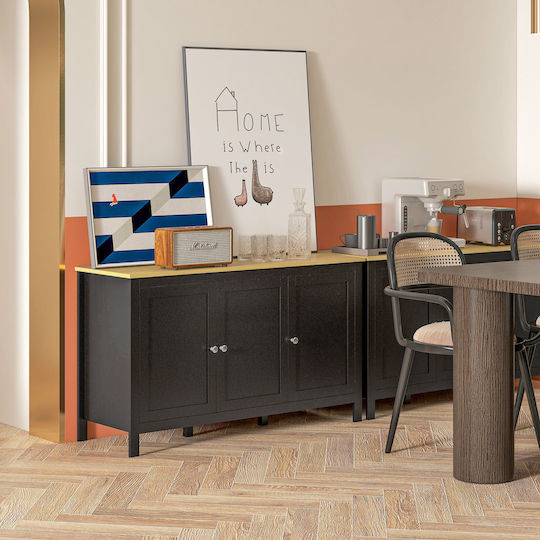 Storage Cabinet Made of Metal & Wood L120xW40xH70cm