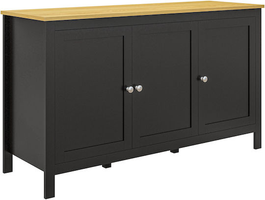 Storage Cabinet Made of Metal & Wood L120xW40xH70cm