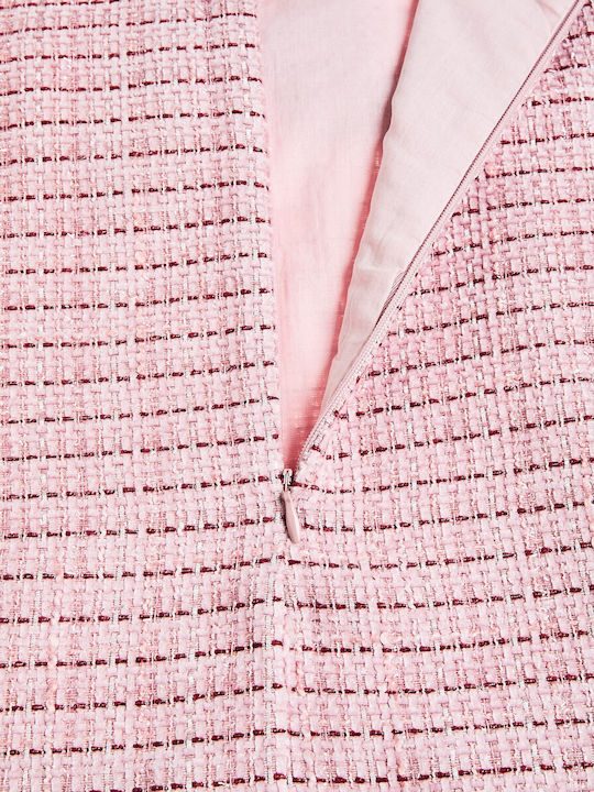 Mädchenkleid Ärmelloses Gestricktes Rosa