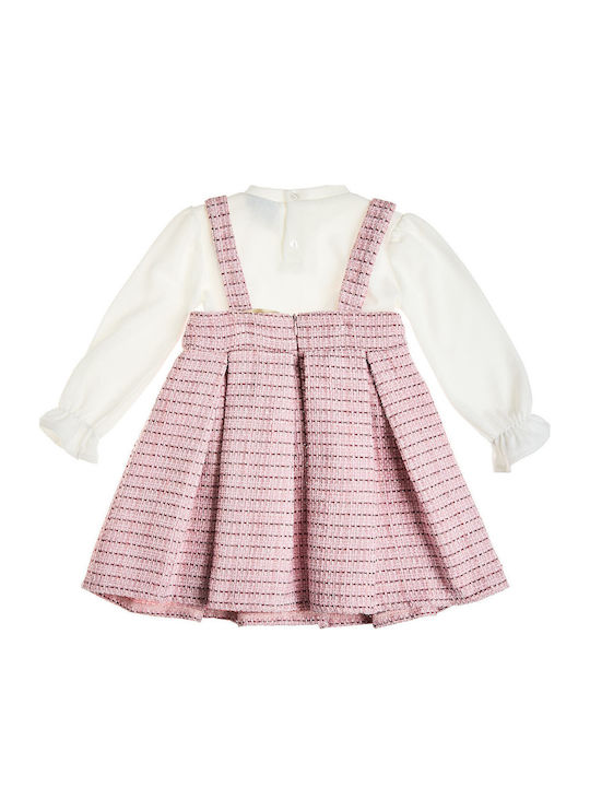Mädchenkleid Ärmellos Gestrickt Ecru